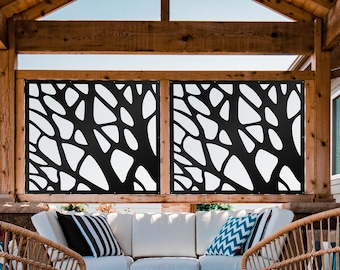 Aluminum panel, Tree Panel, Metal Privacy Screen, Fence, Decorative Panel, Wall Art,