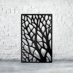 Decor Panel Metal Privacy panels, Privacy Screen Outdoor Decorative Panels, Metal Fence Panels Modern Privacy Screen Fence Tree