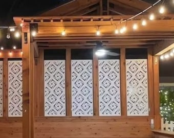 Aluminum Decor Panel Laser Cut Metal Sheets With Natural Designs Metal Privacy Screen,