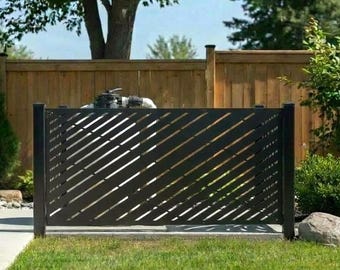 Metal Privacy Panel, Laser Cut Decorative Aluminum Privacy Screen, Metal Fencing, Powder Coated Aluminum Panel,