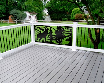 Fence Panel - Aluminum Panels - Elk panel panel Outdoor/Indoor Living Metal Privacy Screen,