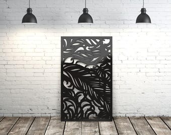 Aluminum Decor Metal Art Panels / Decorative Panel Screens / Feather Privacy Panel Outdoor/Indoor Living Metal Privacy Screen,