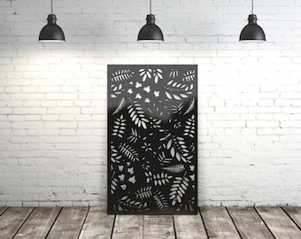Aluminum Decor Panel,Metal Garden decorative panel, Pedestrian Walk Thru Entry decorative panel, Metal Art Accent, Leaves