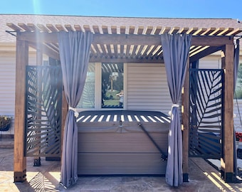 Aluminum Decorative Panel Palm Leaves Sheets For Walls / Palm leaf privacy panel Outdoor/Indoor Living Metal Privacy Screen,