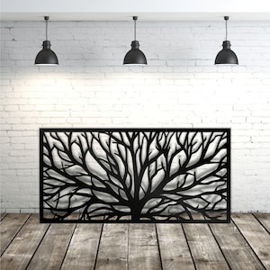 Aluminum panel, aluminum will not rust. Tree Panel, Metal Privacy Screen, Fence, Decorative Panel, Wall Art,