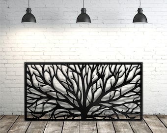 Aluminum panel, aluminum will not rust. Tree Panel, Metal Privacy Screen, Fence, Decorative Panel, Wall Art,
