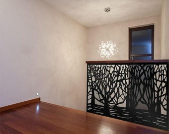 Steel Decor Trees Decorative Metal Privacy Screen, Fence Wall Art, Outdoor Indoor Privacy Panel, Christmas Gift