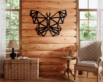 Flower Butterfly Metal Wall Decor, Animal Metal Wall Art, Nature Sculpture, Home Decoration, Metal Art