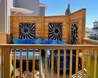 Aluminum Decor Panel Fence Sun Custom panels /  Room divider / Sun Privacy Panel Outdoor/Indoor Living Metal Privacy Screen,