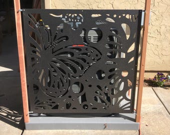 Aluminum Decor Panel Butterfly Style, Metal Privacy Screen, Indoor/Outdoor Living Privacy Panel