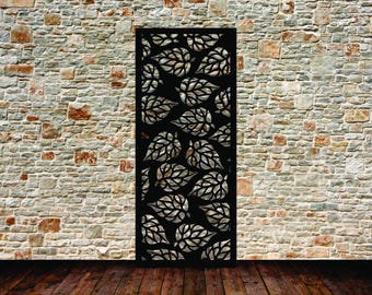 Aluminum Decor Panel Home Decor Wall Art Metal Garden Screening Panels - Linden leaves privacy panel Outdoor/Indoor Living,