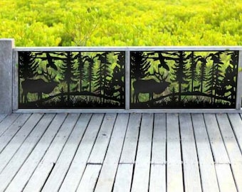 Forest animals decor privacy panel Metal Privacy Screen Metal Fence Panel Metal Privacy Screen,