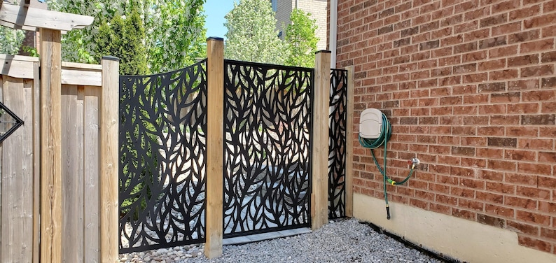 Modern Aluminum Gate Insert Panel, Laser Cut Fence Insert, Decorative ...