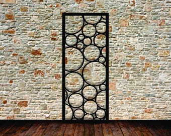 Aluminum Decor Panel Laser Cut Decorative Panels - Big Circles Privacy Panel Outdoor/Indoor Living Metal Privacy Screen,