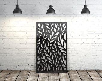 Wavy leaves aluminum decor panel, aluminum privacy screen, privacy screen indoor, metal screen panel
