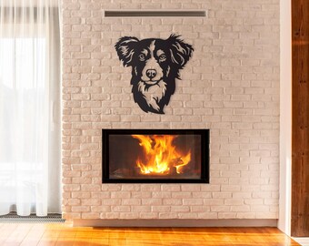 Metal Dog Wall Art, Personalized  Puppy Large Metal Wall Art, Home Decoration, Pet Owner Gift, Dog Memorial Gift,