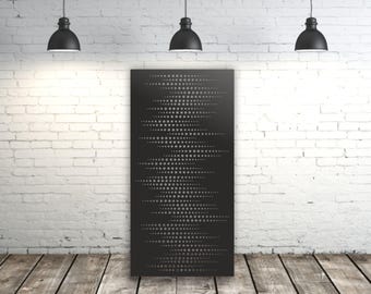 Sound Wave Privacy Panel, Metal Panel Privacy Screen Fence, Decorative Wall Art, Garden Indoor Outdoor,  Gift