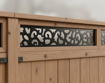 Aluminum Fence Topper Panel, Balcony Panel, Deck Panel, Custom Order Metal Fencing, Vines Privacy Screen,