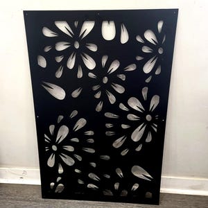READY TO SHIP! 24"W X 36"H Metal Privacy Panel Outdoor  - Flower Sparks Panel Outdoor/Indoor Living,