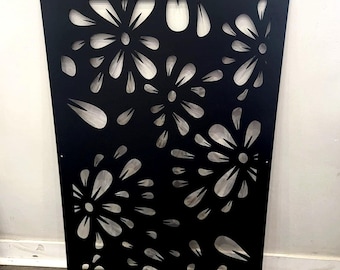 READY TO SHIP! 24"W X 36"H Metal Privacy Panel Outdoor  - Flower Sparks Panel Outdoor/Indoor Living,