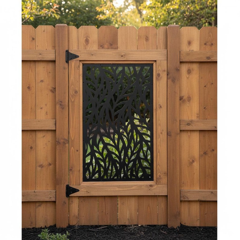 Modern Aluminum Gate Insert Panel, Laser Cut Fence Insert, Decorative ...