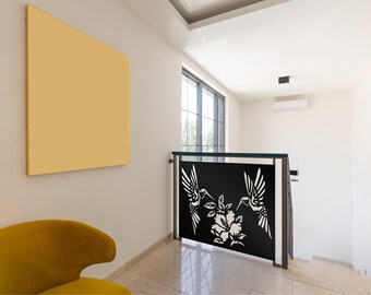 Steel Humming bird privacy panel Outdoor/Indoor Living Metal Privacy Screen, Galvanized Steel Panel,