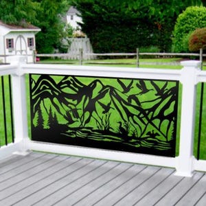 Decorative Outdoor Fence Panels, Aluminum Privacy Screen for Walls, Decks & Pergolas