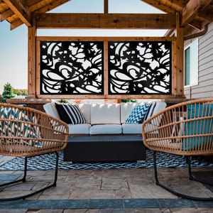Aluminum Decor Privacy Screen,Panel,Outdoor Privacy,Outdoor Metal Wall Art, Garden Custom Metal Art, Large Metal Wall Sculpture, Fence Decor