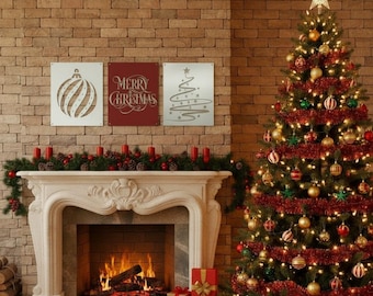 Christmas Metal Wall Art, Metal Holiday Decor Gift, Festive Cutout Wall Art, Christmas Decor Gift Idea, Gift, Metal Art