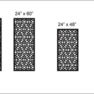 Aluminum Decor Panel Custom Metal Art Circle Ornament Privacy Panel Outdoor/Indoor Living Custom room divider, Lasercutarts, image 3