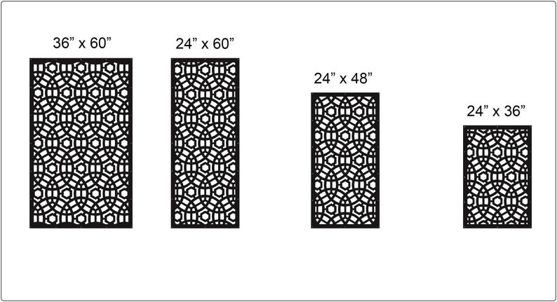 Aluminum Decor Panel Custom Metal Art Circle Ornament Privacy Panel Outdoor/Indoor Living Custom room divider, Lasercutarts, image 3