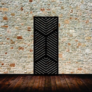 Aluminum Modern Metal Privacy Screen/Modern Wall Art / Modern Lines Privacy Panel Outdoor/Indoor Living Metal Privacy Screen,