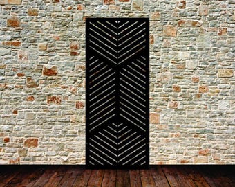 Aluminum Modern Metal Privacy Screen/Modern Wall Art / Modern Lines Privacy Panel Outdoor/Indoor Living Metal Privacy Screen,