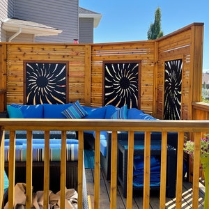 Aluminum Decor Panel Fence Sun Custom panels /  Room divider / Sun Privacy Panel Outdoor/Indoor Living Metal Privacy Screen,