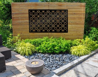 Aluminum Decor Room divider screen, metal privacy screen outdoor fence décor,patio screen, metal art, metal yard art, aluminum wall art gift