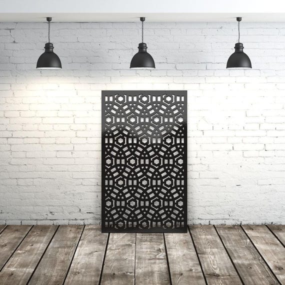 Aluminum Decor Panel Custom Metal Art Circle Ornament Privacy Panel Outdoor/Indoor Living Custom room divider, Lasercutarts,