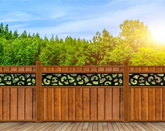 Aluminum Fence Topper Panel, Balcony, Deck Panel, Custom Order, Balcony Panels, Metal Fencing, Vines Metal Privacy Screen,