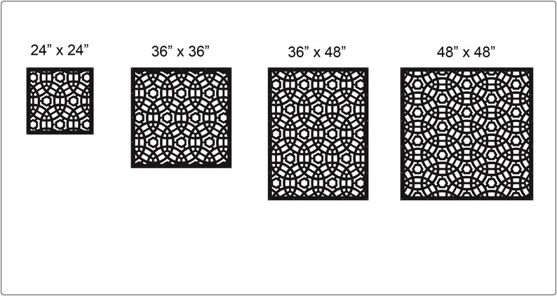 Aluminum Decor Panel Custom Metal Art Circle Ornament Privacy Panel Outdoor/Indoor Living Custom room divider, Lasercutarts, image 2