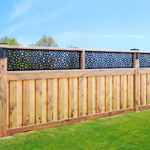 Aluminum Fence Topper Fencing & Trellis, Fence Toppers Metal Decorative Panels, Laser Cut Arts, Classy Metal Privacy Screen,