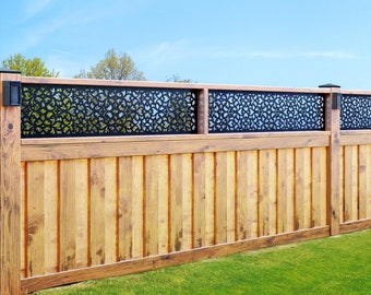 Aluminum Fence Topper Fencing & Trellis, Fence Toppers Metal Decorative Panels, Laser Cut Arts, Classy Metal Privacy Screen,