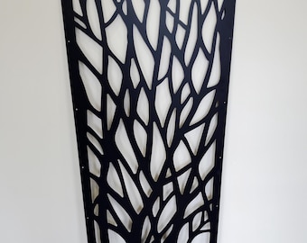 READY TO SHIP Tree Style 2 design! 24"W x 60"H x 1/8" Metal fence panel, aluminum privacy screen, privacy screen indoor, metal screen panel