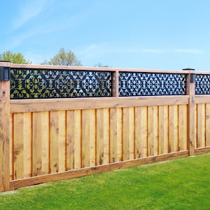 Aluminum Fence Toppers Panel, Balcony Panels, Metal Railing Panel, Deck Panel, Fence, Custom Order, Privacy Screen Staircase Railings