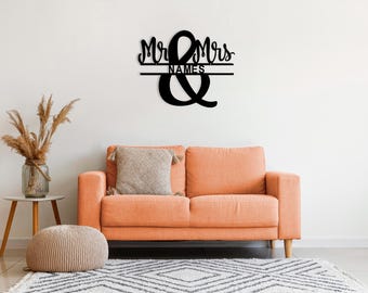 Name Sign, Custom Metal Signs, Family Name Sign, Last Name Sign, Monogram Wall Decor, Home Metal Decor, Wall Art,Personalized Metal Sign,
