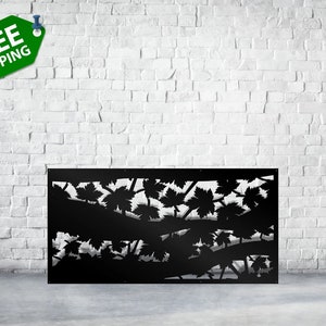 Steel Maple wind panel Privacy Panel, Metal Privacy Screen, Fence, Decorative Panel, Wall Art,