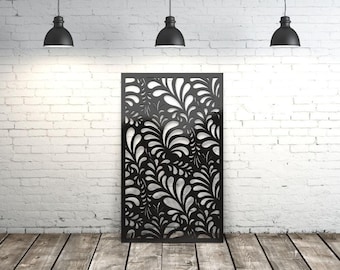 Aluminum Decor Panel Home Decor Decorative Paneling / Fern Leaves Privacy Panel Outdoor/Indoor Living Metal Privacy Screen,