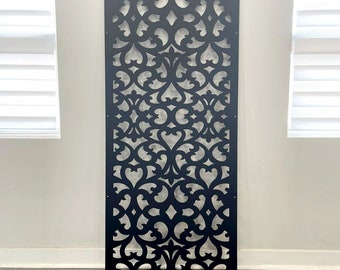 READY TO SHIP! 24"W x 60"H x 1/8" Metal fence panel, aluminum privacy screen, privacy screen indoor, metal screen panel,