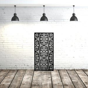 Metal Privacy Screen, Metal Art, Metal Sculpture, Decorative Aluminum Sheets For Walls, Daisy ornament privacy panel Metal Privacy Screen