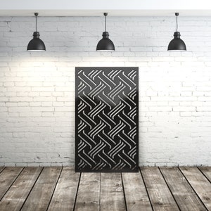 Aluminum Decor Modern Interior Railings, Staircase Decorative Panel Inserts, Metal Balusters, Custom Made, Lasercutarts Metal Privacy Screen