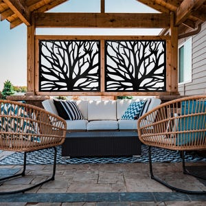 Metal Garden Fence Privacy Screen Decorative Aluminum Outdoor Fence ...