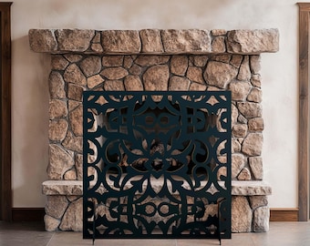 Cadence Fireplace Screen, Metal Fire Screen, Decorative Fire Screen, Fireplace Safety Screen, Modern Fire Screen, Handcrafted Screen